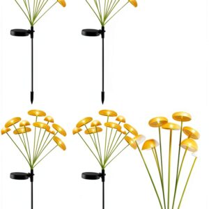 Lampe solaire extérieure YZYOE 4 Pack 10LED Méduse étanche, 2 modes-0