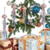 SKOOLOVE Lot de 4 Méduses Décoratives pour Fête sur Le Thème de la Sirène et Décorations de Fête sous la mer, Oursin Naturel Fabriqué à la Main pour Cadeau d'anniversaire, Sapin de Noël Côtier-5