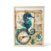Affiche murale océan CREATCABIN 4 pièces Toile 25x20 cm Sans cadre-4