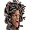 Veronese Design Sculpture murale Tête de Méduse le serpent gorgone grec Finition bronze-1