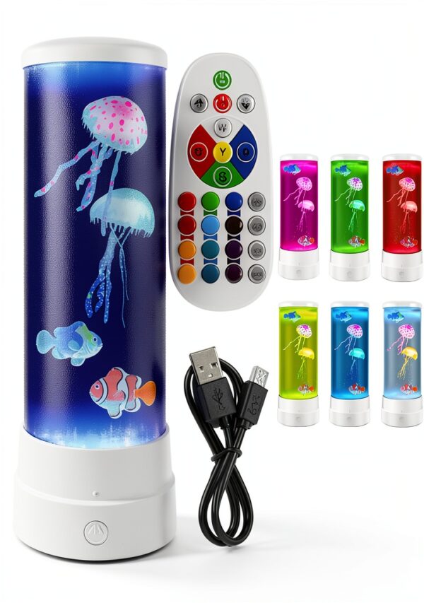 Lampe méduse LED SunaOmni 16 couleurs avec télécommande-1