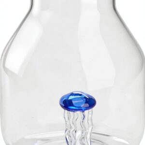 Balvi Vase Bleu Conique avec Méduse en Verre-0