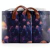 Mnsruu Panier de rangement pour étagères - Grand bac de rangement étanche - Motif méduses - Orange-3