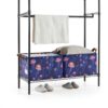 Mnsruu Panier de rangement pour étagères - Grand bac de rangement étanche - Motif méduses - Orange-6