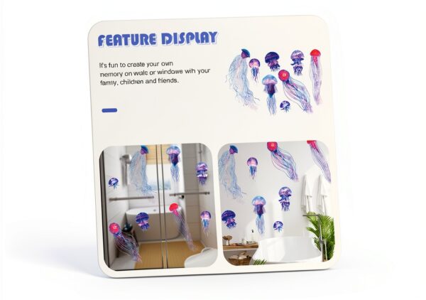 Stickers Muraux Méduse Océan Imperméables PVC Outanaya pour Chambre-2