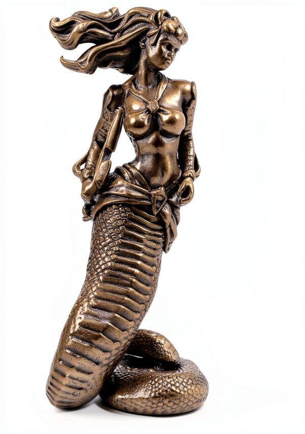 Statue Méduse Cabilock en Laiton, Sculpture Mythologique Décor Bureau-1