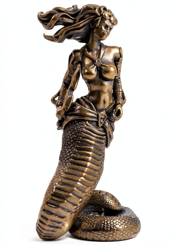 Statue Méduse Cabilock en Laiton, Sculpture Mythologique Décor Bureau-0