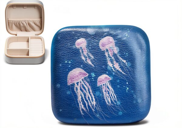 Boîte de rangement à bijoux de voyage méduse pour femmes et filles-1