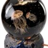 MagiDeal Veilleuse créative avec Lampe de Base Boule de Cristal rougeoyante décorative pour Noël Enfant Cadeau Chambre Salon fête décoration, méduse-1
