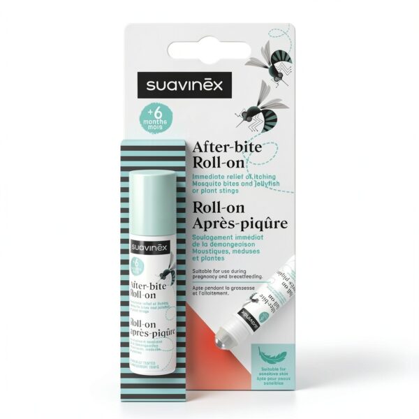 Suavinex, Roll On Après Piqûres Moustiques, Plantes et Méduses, Sans Alcool ni Ammoniaque, Adapté Peaux Sensibles, Grossesse et Allaitement, Bébés de +6 Mois, Soulage la Douleur, Calme la Peau, 15 ml-2